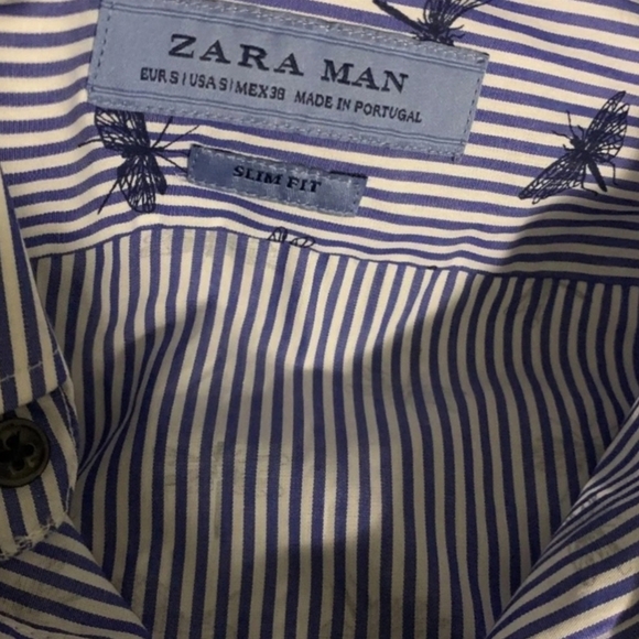 Nwt Zara Man Dragonfly Shirt - Picture 5 of 6